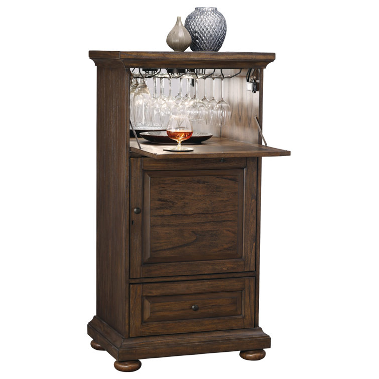 Antique mini bar discount cabinet